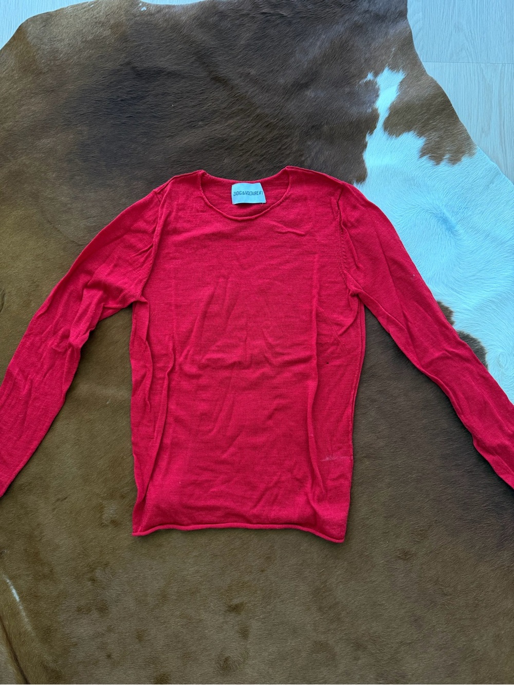 Zadig & Voltaire red knit top